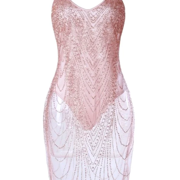sheer dress with glitter Sheer Corset Sweetheart Spaghetti Straps Dresses Glitter
